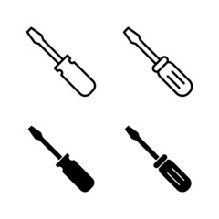 Fototapeta premium Screwdriver icons vector.tools sign and symbol