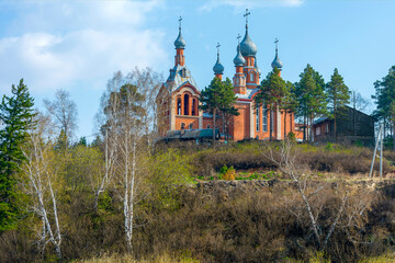 Seraphim of Sarov Church on the high bank of the Yaya River in the village of Rudnichny