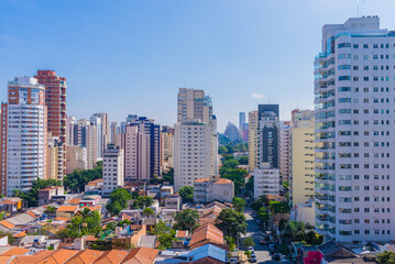 Fototapeta na wymiar Vista panorâmica do bairro de Pinheiros em São Paulo