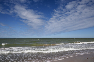 Cold Baltic sea at Latvia coast.