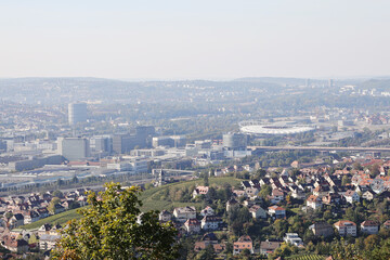 View to Stuttgart skyline from Grabkapelle hill