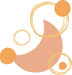 illustration baby child moon round flat icon design	
