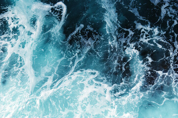 Water wave background top view - obrazy, fototapety, plakaty