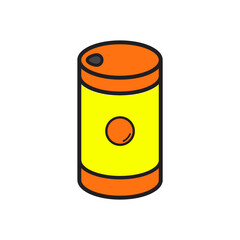Plastic bottle vector illustration, line design icon