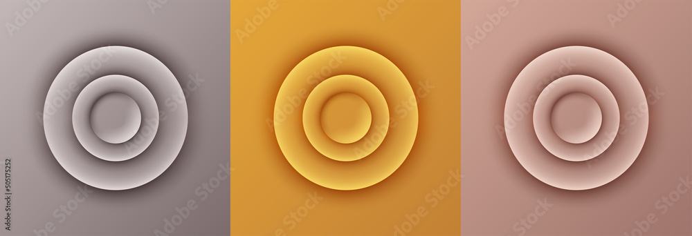 Poster glowing crystal ball material in yellow and orange gradient color curve 3d render of abstract art