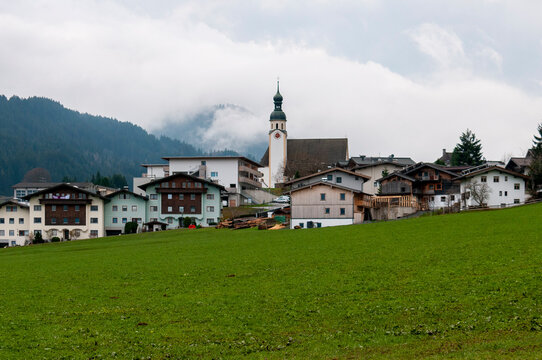 Catholic church in Jochberg village in Austria 