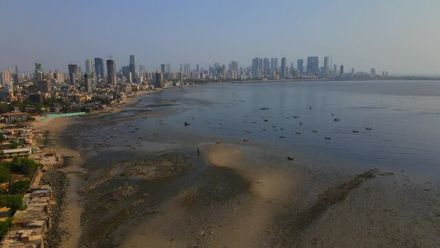 bandra western express way top bird eye view sunset sunrise warli sealink