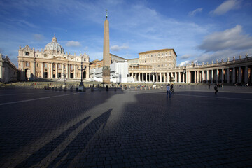 St. Peter's square and Basilica, Rome, Italy