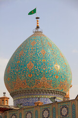 The dome of Shah Cheragh mausoleum, Shiraz, Iran