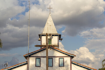 Detalhe do Santuário de Nossa Senhora Aparecida na cidade de Aparecida de Goiânia no Brasil.