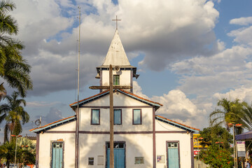 Detalhe do Santuário de Nossa Senhora Aparecida na cidade de Aparecida de Goiânia no Brasil.