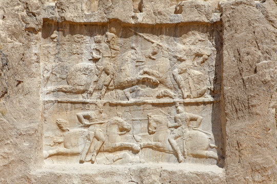 Victory of Bahram II at Naqsh-e Rostam necropolis near Persepolis, Iran