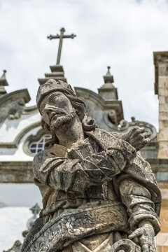 Sanctuary of Bom Jesus de Matosinhos, Prophete Ezekiel statute, Congonhas do Campo, Minas Gerais state, Brazil