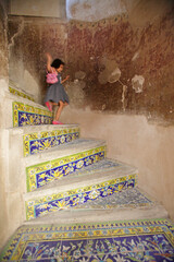 Obraz na płótnie Canvas Interior stairs at Ali Qapu palace, Isfahan, Iran