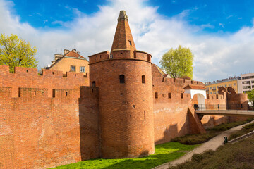 Barbican fortress in Warsaw