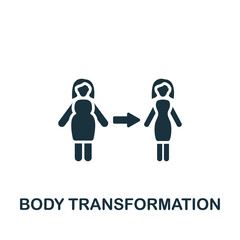 Body Transformation icon. Monochrome simple Healthy Lifestyle icon for templates, web design and infographics