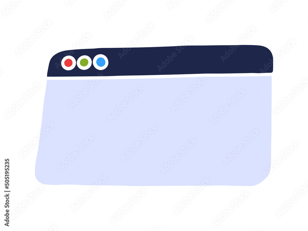 Aufkleber open empty browser window hand drawn outline doodle icon. internet browser, website, user interface 