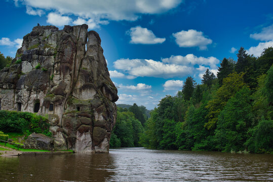 Felsen der Externsteine Teuteburger Wald Deutschland 