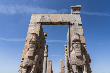 ruins of an entrance gate to persepolis Iran