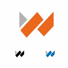 W letter logo template