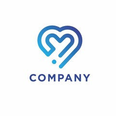 Heart shape logo symbol design