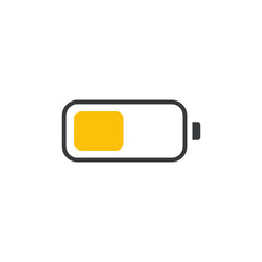 Low battery mode icon isolated on white background. Screen button symbol modern, simple, vector, icon for website design, mobile app, ui. Vector Illustration