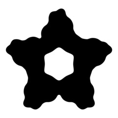 Wave Star Abstract Flat Icon Isolated On White Background