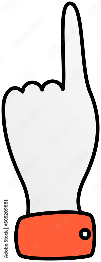 Poster gesture as symbol of direction indication. hand with pointing finger. man showing gesture of pointin