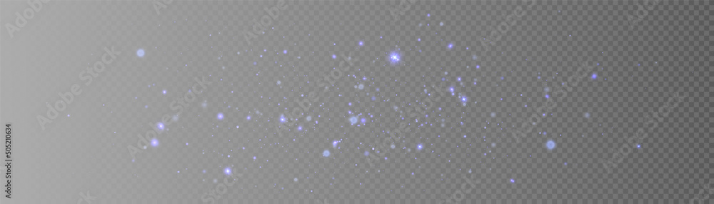 Aufkleber Light effect with lots of shiny shimmering particles isolated on transparent background. Vector star cloud with dust.