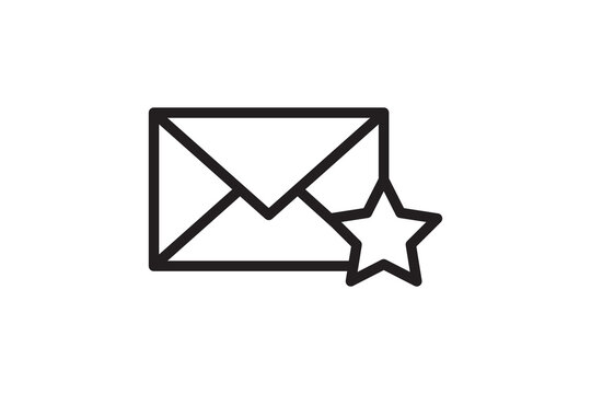 Mail icon vector sign. Letter envelope symbol. Message send to address illustration.