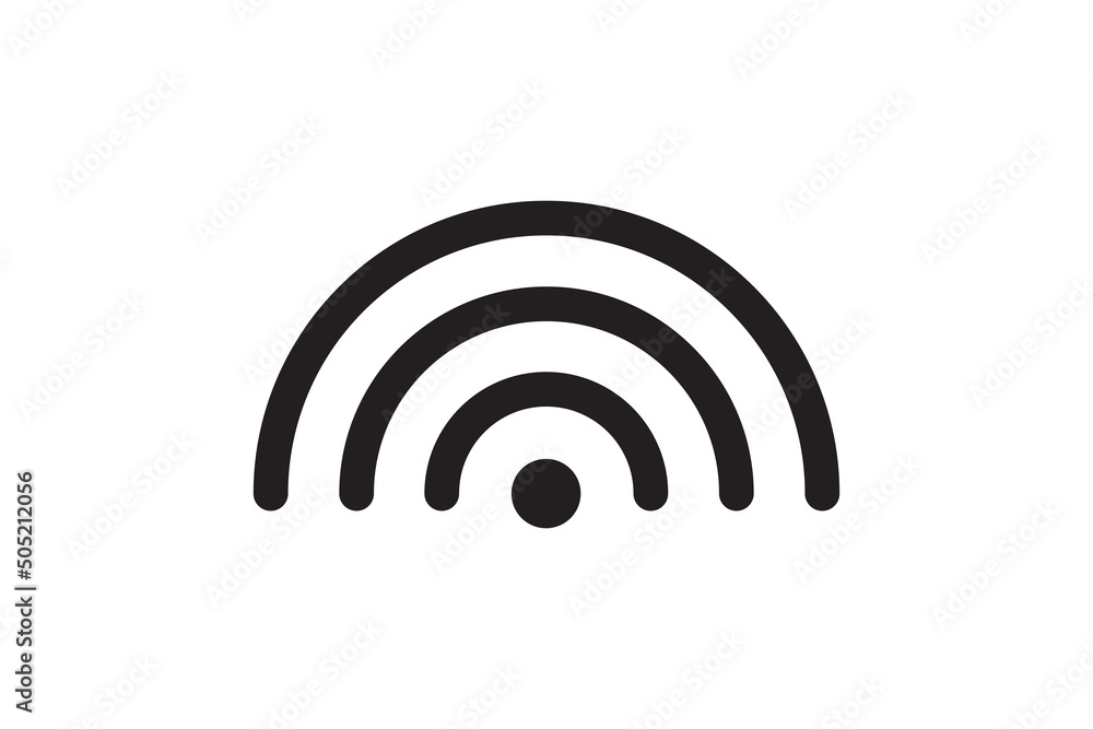 Aufkleber wi fi symbol signal connection. vector wireless internet technology sign. wifi network communication