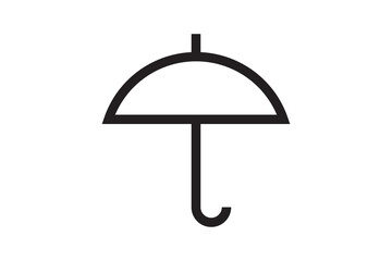 Umbrella rain protection vector icon. Parasol for rainy day protect.
