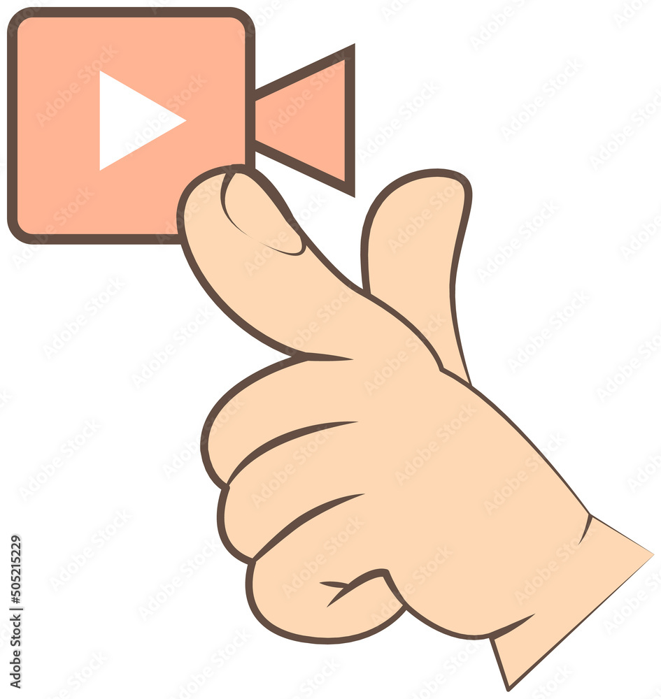Poster remote broadcast application icon. person uses internet program, app for podcast listening or watchi