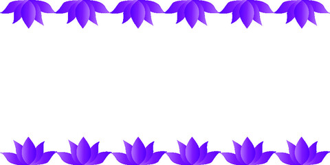 purple flowers border frame