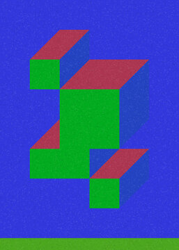 Implementation of Edward Zajec&rsquo;s &ldquo;Il Cubo&rdquo; from 1971. Essentially a Truchet tile set of 8 tiles and rules for placement art illustration