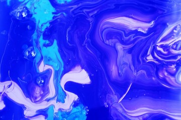 Fototapeta na wymiar Abstract blue marble background. Bright saturated colors. Background for the cover of a laptop, book, notebook.