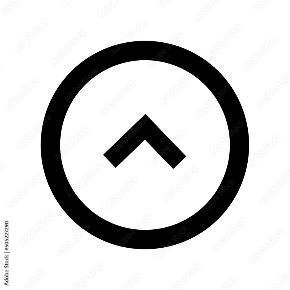 Wall mural arrow up circle icon