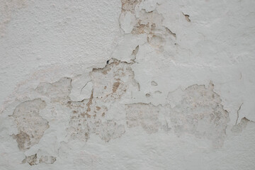 Textura pared encalada envejecida con grietas - 505227299