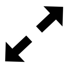 Expand two diagonal arrow icon 