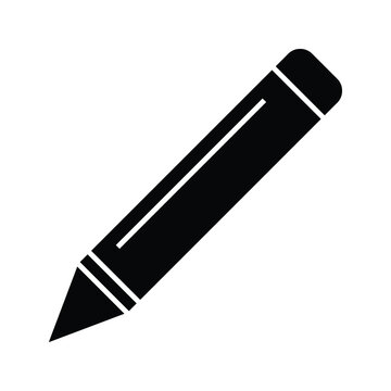 pencil icon vector simple design on white backround