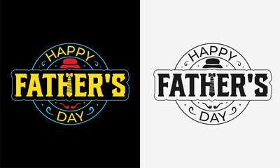Happy father's day vector illustration , hand drawn lettering with Father's day quotes, Father's designs for t-shirt, poster, print, mug, and for card