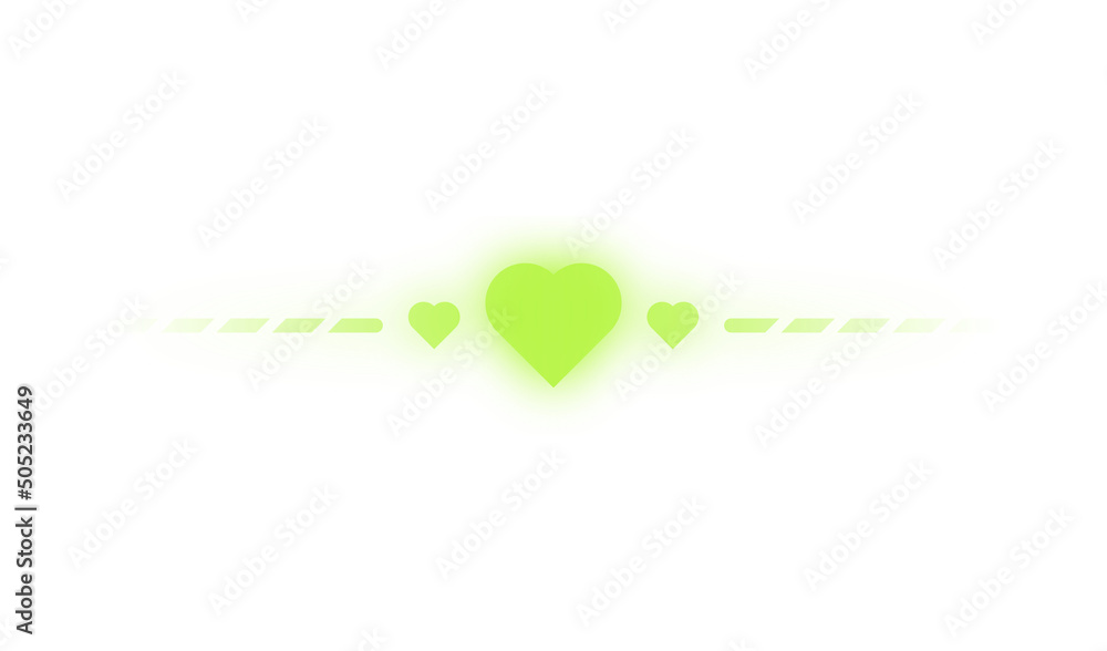 Canvas Prints neon love heart divider