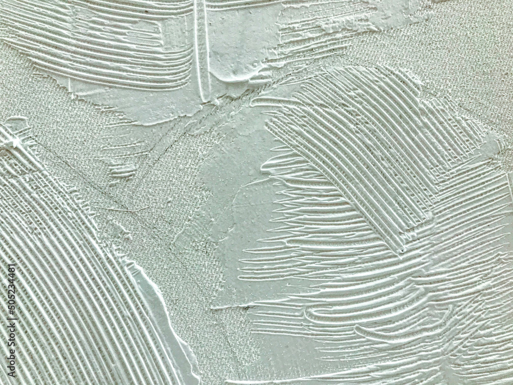 Poster the canvas is painted with white paint. brush strokes on canvas. white paint creates a three-dimensi