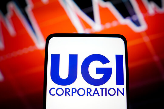 May 17, 2022, Brazil. In this photo illustration, the UGI Corporation logo seen displayed on a smartphone.