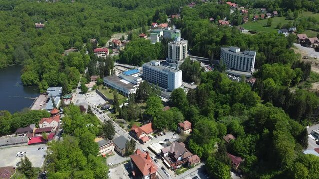 Aerial landscape with Sovata resort - Romania