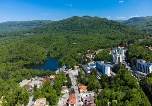 Aerial view of Sovata resort - Romania 