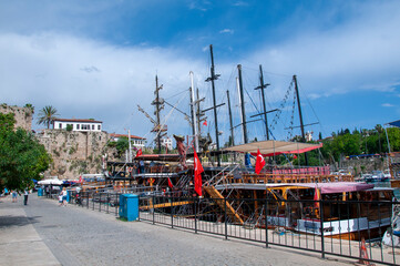 Fototapeta na wymiar A section in Antalya Kaleici port.