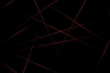 Abstract black with red lines, triangles background modern design. Vector illustration EPS 10.