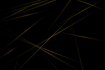 Abstract black with gold lines, triangles background modern design. Vector illustration EPS 10.