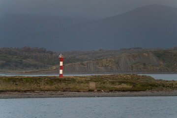 Leuchtturm Islas de Tierra del Fuego der Leuchtturm am Ende der Welt im 'Beagle Kanal  Insel mit...
